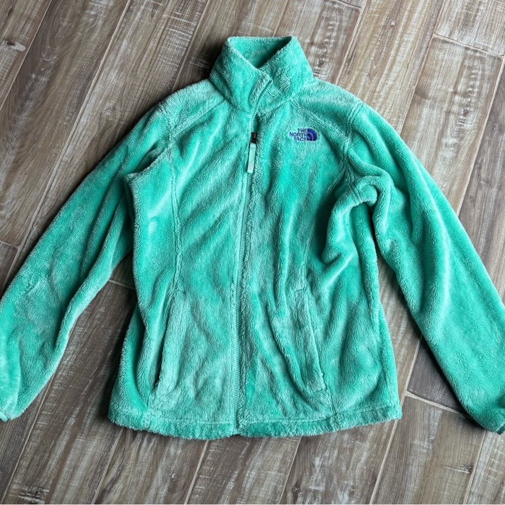 North Face Light Green Fleece Jacket